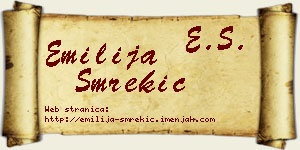 Emilija Smrekić vizit kartica